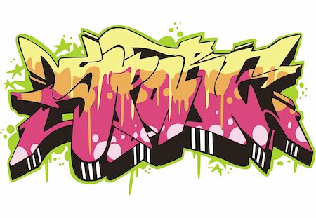 painted words - Graffito text design - sport. Color vector illustration. Stock Photo - Budget Royalty-Free & Subscription, Code: 400-06384804