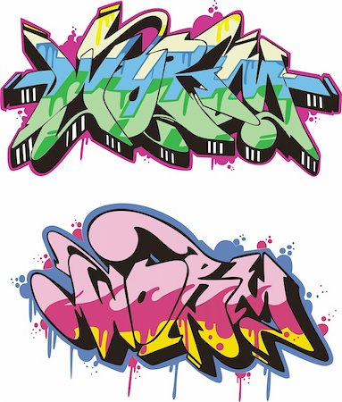 simsearch:400-06384802,k - Texte graffiti design - ver. Illustration vectorielle de couleur. Photographie de stock - Aubaine LD & Abonnement, Code: 400-06384806