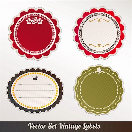 Vector Frame Set ornamental vintage decoration Stock Photo - Budget Royalty-Free & Subscription, Code: 400-06384883