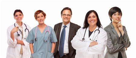 Small Groud of Medical and Business People Isolated on a White Background. Stock Photo - Budget Royalty-Free & Subscription, Code: 400-06385791