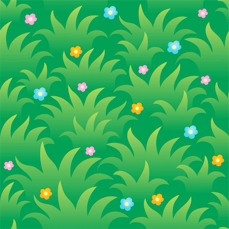 simsearch:400-08076059,k - Grassy seamless background 1 - vector illustration. Stock Photo - Budget Royalty-Free & Subscription, Code: 400-06386937