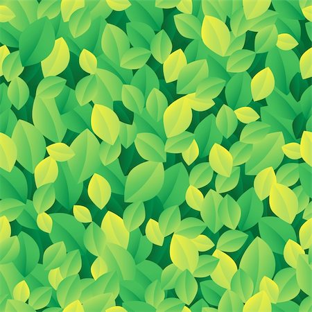 simsearch:400-08621985,k - Leafy seamless background 1 - vector illustration. Stock Photo - Budget Royalty-Free & Subscription, Code: 400-06386992