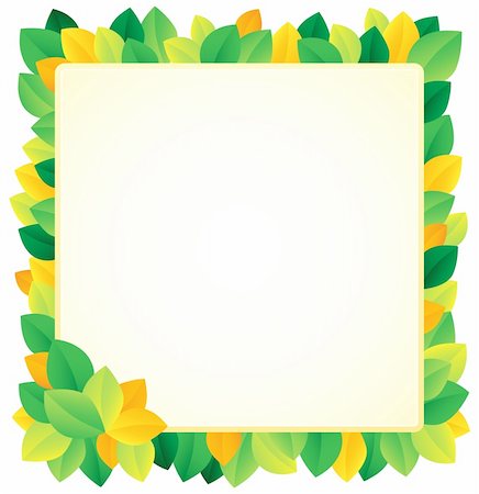 simsearch:400-07417266,k - Leafy theme frame 1 - vector illustration. Stock Photo - Budget Royalty-Free & Subscription, Code: 400-06386993