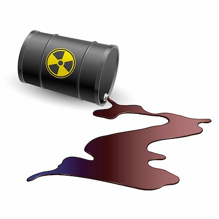 simsearch:696-03396834,k - Barrel throwing toxic liquid. Illustration on white Stock Photo - Budget Royalty-Free & Subscription, Code: 400-06387027