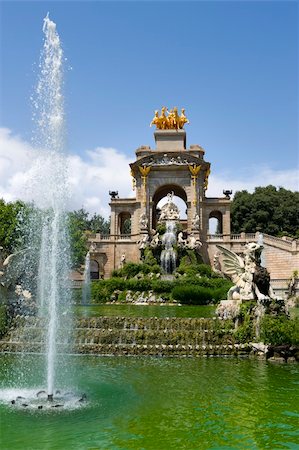 fountain monument Parc de la Ciutadella barcelona Foto de stock - Super Valor sin royalties y Suscripción, Código: 400-06387334