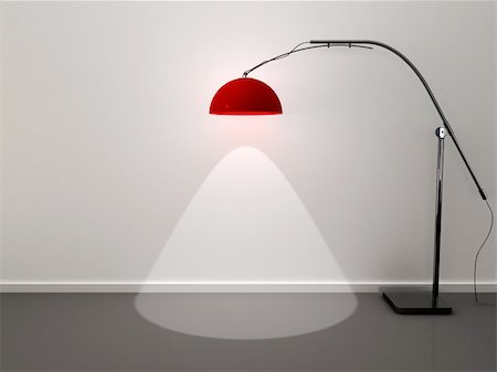 Modern red lamp that illuminates the scene where can be text or object Foto de stock - Royalty-Free Super Valor e Assinatura, Número: 400-06387974