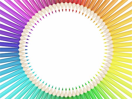 The spectral range of pencil and in the center of this circle can be text Foto de stock - Royalty-Free Super Valor e Assinatura, Número: 400-06387981