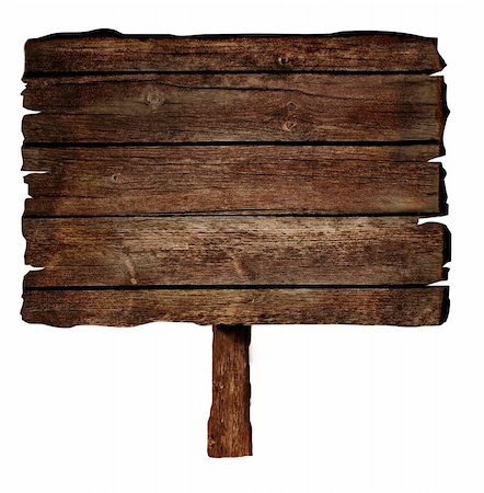 Wooden sign isolated on white. Stock Photo - Budget Royalty-Free & Subscription, Code: 400-06388114