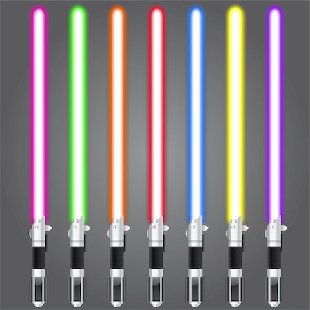 saber - Lightsaber set. Also available as a Vector in Adobe illustrator EPS format, compressed in a zip file. The vector version be scaled to any size without loss of quality. Stock Photo - Budget Royalty-Free & Subscription, Code: 400-06388740