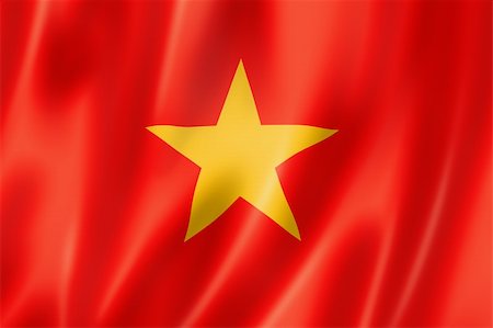 Drapeau du Viêt Nam, en trois dimensions restituer, texture de satin Photographie de stock - Aubaine LD & Abonnement, Code: 400-06388786