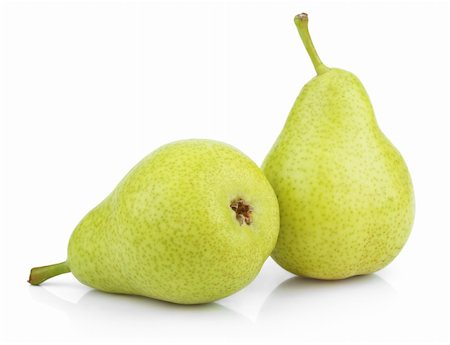 pears isolated - Ripe green yellow pears isolated on white Stock Photo - Budget Royalty-Free & Subscription, Code: 400-06389099