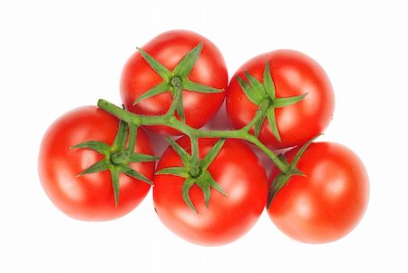 branch with red and fresh tomatoes isolated on white Stock Photo - Budget Royalty-Free & Subscription, Code: 400-06389242