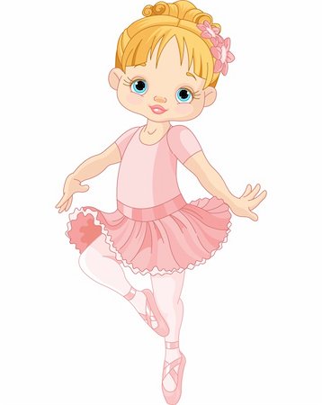 Illustration of Dancing Little Ballerina Foto de stock - Super Valor sin royalties y Suscripción, Código: 400-06389293
