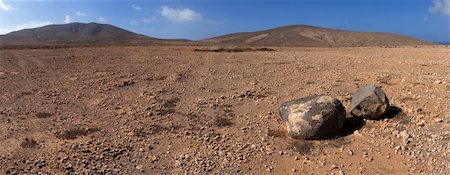 Panorama von Rock und vulkanische Wüste. In der Nähe von Los Molinos, Fuerteventura, Kanarische Inseln. Stockbilder - Microstock & Abonnement, Bildnummer: 400-06389562