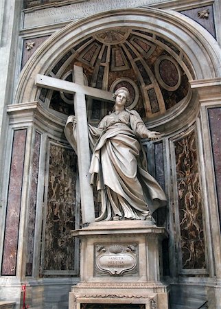 simsearch:400-04953961,k - Saint Helena statue inside Saint Peter's Basilica, Vatican. Rome, Italy Stock Photo - Budget Royalty-Free & Subscription, Code: 400-06389725