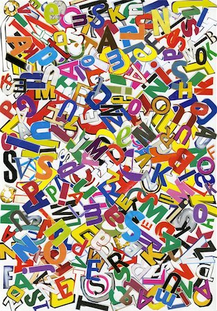 Handmade alphabet collage of magazine letters Foto de stock - Super Valor sin royalties y Suscripción, Código: 400-06389743
