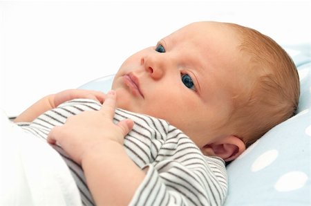 Newborn Baby With Open Eyes Stock Photo - Budget Royalty-Free & Subscription, Code: 400-06394330