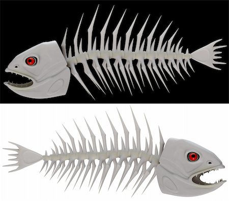 simsearch:400-06769146,k - Bones of a skeleton of a fish in 3d Stock Photo - Budget Royalty-Free & Subscription, Code: 400-06394453
