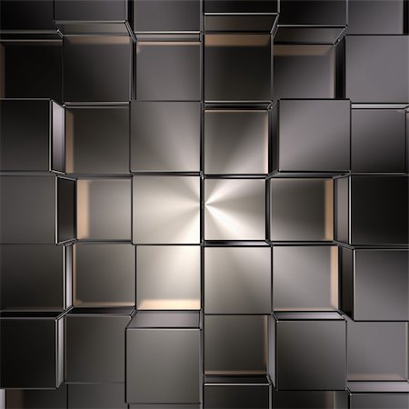 simsearch:400-05206189,k - metal cubes background - 3d illustration Foto de stock - Royalty-Free Super Valor e Assinatura, Número: 400-06394611