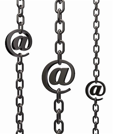 simsearch:700-03613001,k - metal chain with email symbol - 3d illustration Stock Photo - Budget Royalty-Free & Subscription, Code: 400-06394995