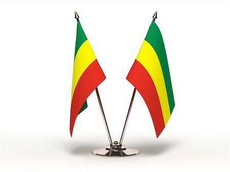 Miniature drapeau de l'Éthiopie (isolé avec le tracé de détourage) Photographie de stock - Aubaine LD & Abonnement, Code: 400-06395634