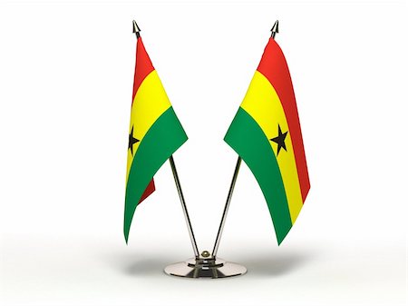simsearch:400-06395631,k - Miniature drapeau du Ghana (isolé avec le tracé de détourage) Photographie de stock - Aubaine LD & Abonnement, Code: 400-06395635