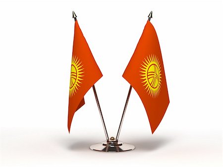 simsearch:400-07294159,k - Miniature Flag of Kyrgyzstan (Isolated with clipping path) Stock Photo - Budget Royalty-Free & Subscription, Code: 400-06395637