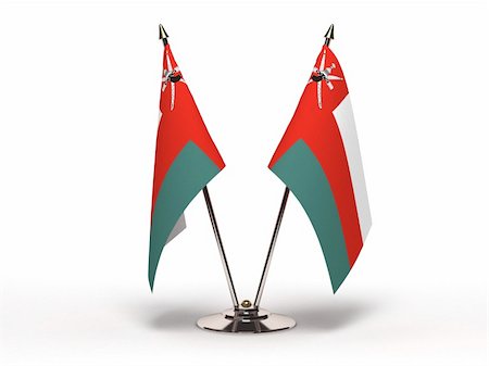 simsearch:400-07294159,k - Miniature Flag of Oman (Isolated with clipping path) Stock Photo - Budget Royalty-Free & Subscription, Code: 400-06395638