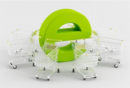 saracin (artist) - shopping carts  - the symbol of e-commerce Foto de stock - Super Valor sin royalties y Suscripción, Código: 400-06395829