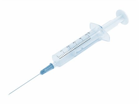 A 5ml Syringe and Needle Isolated on White Background. Fotografie stock - Microstock e Abbonamento, Codice: 400-06395976