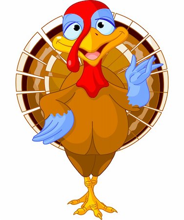 simsearch:400-07216215,k - Illustration of a cartoon turkey Foto de stock - Royalty-Free Super Valor e Assinatura, Número: 400-06396315