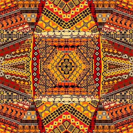 African motifs collage made of textile patchworks Stock Photo - Budget Royalty-Free & Subscription, Code: 400-06396421