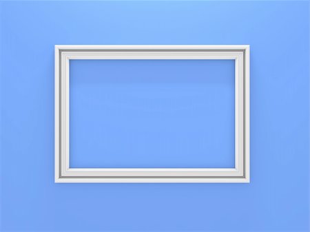 White photo frame. Isolateoited on White Background. Stock Photo - Budget Royalty-Free & Subscription, Code: 400-06396438