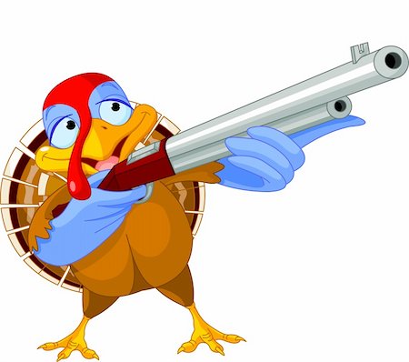 simsearch:400-07216215,k - Illustration of shooting turkey Foto de stock - Royalty-Free Super Valor e Assinatura, Número: 400-06396513