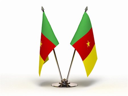 simsearch:400-07294142,k - Miniature Flag of Cameroon (Isolated with clipping path) Stock Photo - Budget Royalty-Free & Subscription, Code: 400-06390602