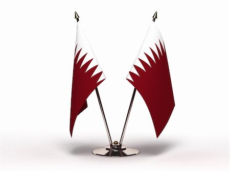 simsearch:400-07294159,k - Miniature Flag of Qatar (Isolated with clipping path) Stock Photo - Budget Royalty-Free & Subscription, Code: 400-06390614