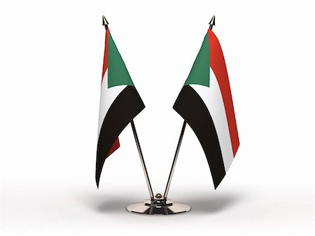 simsearch:400-07294142,k - Miniature Flag of Sudan (Isolated with clipping path) Stock Photo - Budget Royalty-Free & Subscription, Code: 400-06390618