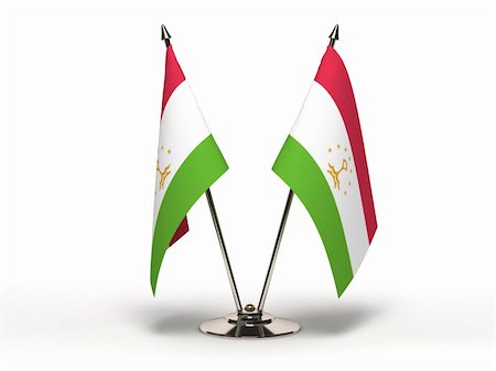simsearch:400-07294159,k - Miniature Flag of Tajikistan (Isolated with clipping path) Stock Photo - Budget Royalty-Free & Subscription, Code: 400-06390619