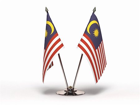 Miniature Flag of Malaysia  (Isolated with clipping path) Foto de stock - Royalty-Free Super Valor e Assinatura, Número: 400-06390610