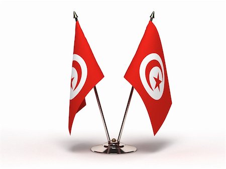 simsearch:400-07294159,k - Miniature Flag of Tunisia (Isolated with clipping path) Stock Photo - Budget Royalty-Free & Subscription, Code: 400-06390620