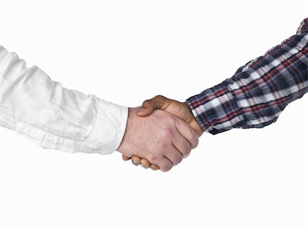 simsearch:400-07301842,k - business handshake of two businesspeople isolated on white Fotografie stock - Microstock e Abbonamento, Codice: 400-06391061