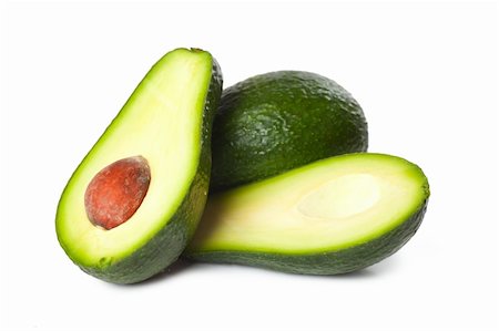 Fresh avocado fruit isolated over white background Stock Photo - Budget Royalty-Free & Subscription, Code: 400-06391119
