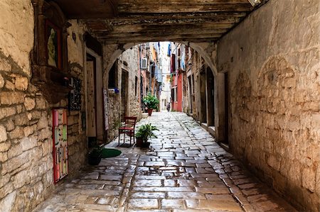 Narrow Archway in the City of Rovinj, Croatia Stock Photo - Budget Royalty-Free & Subscription, Code: 400-06391342