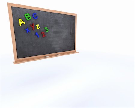 simsearch:400-06178203,k - 3D Render of a Chalkboard with magnetic letters Stock Photo - Budget Royalty-Free & Subscription, Code: 400-06391434