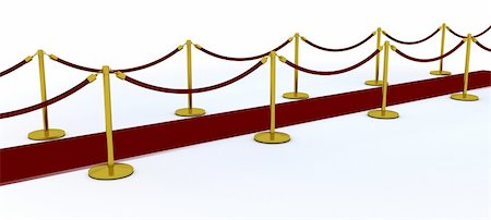3d render of a red carpet and velvet rope Stock Photo - Budget Royalty-Free & Subscription, Code: 400-06391456