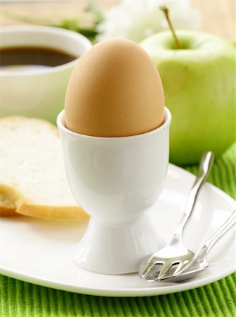 healthy breakfast with eggs and toast Stock Photo - Budget Royalty-Free & Subscription, Code: 400-06391991