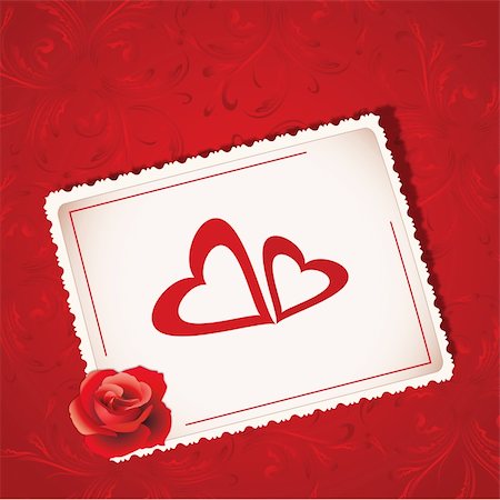 Square Valentineâ??s Day background for wedding or greeting card Foto de stock - Royalty-Free Super Valor e Assinatura, Número: 400-06392260