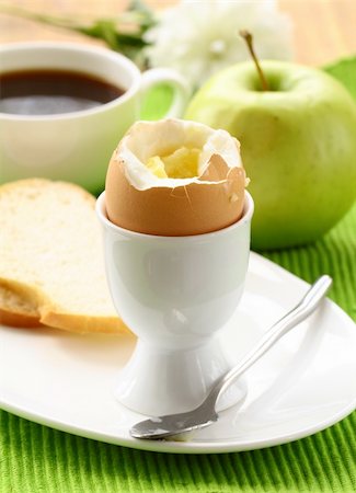 healthy breakfast with eggs and toast Stock Photo - Budget Royalty-Free & Subscription, Code: 400-06392271