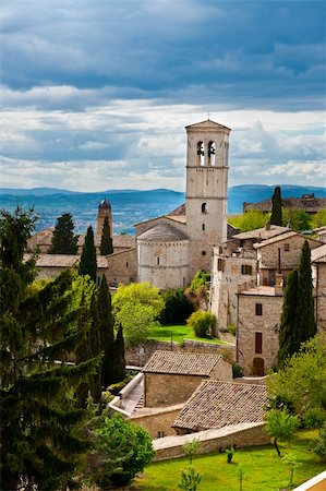 Bird's Eye View to Historic Center City of Assisi, Italy Stock Photo - Budget Royalty-Free & Subscription, Code: 400-06392644