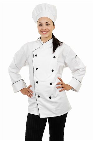 Stock image of female chef isolated on white background Stock Photo - Budget Royalty-Free & Subscription, Code: 400-06392859